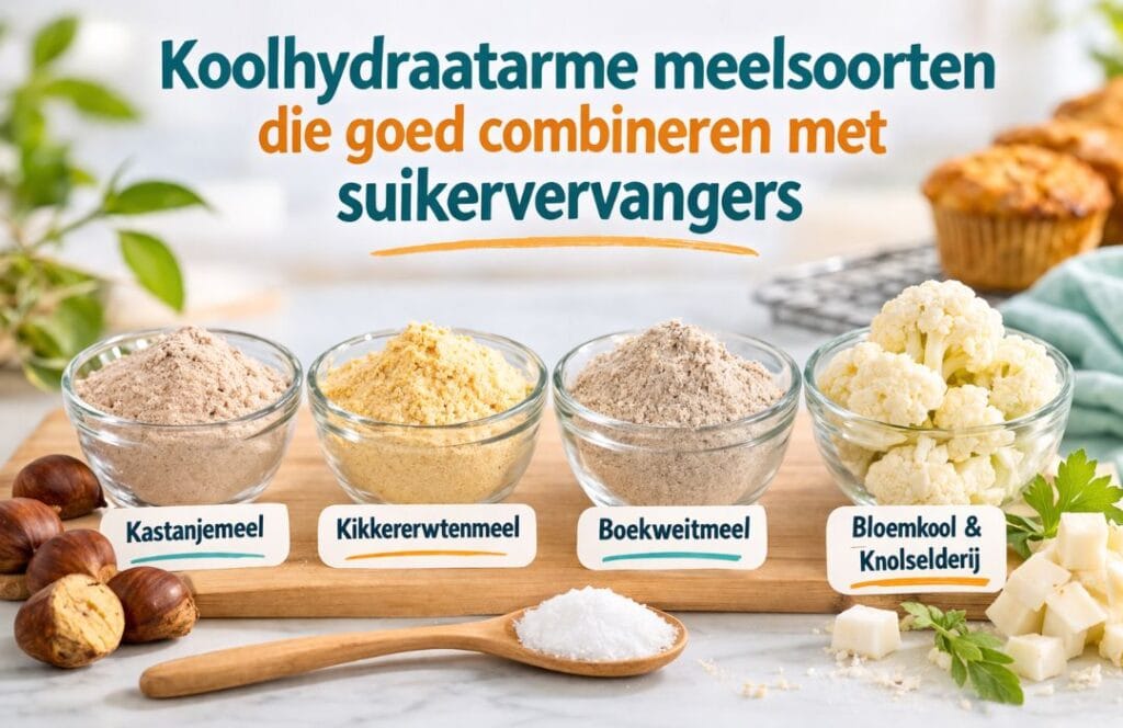 De Beste Suikervervanger voor Koolhydraatarm Bakken (2026 Gids) 6 Koolhydraatarme meelsoorten die goed combineren met suikervervangers