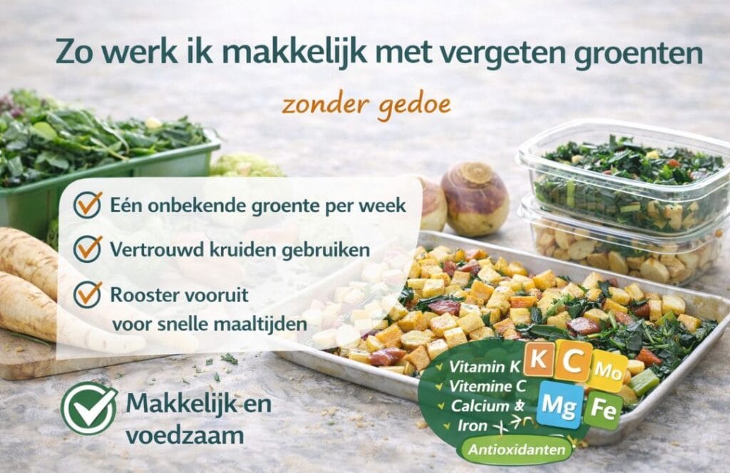 Zo werk ik zelf makkelijk met deze vergeten groenten zonder dat het gedoe wordt.